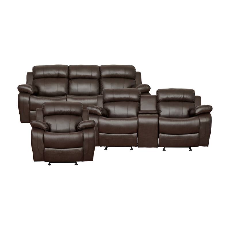 Viggo 3-Piece Reclining Living Room Set - Brown