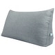 preview thumbnail 29 of 34, Bed Rest Reading Wedge Pillow Alternative Headboard Back Support Twin - Grey