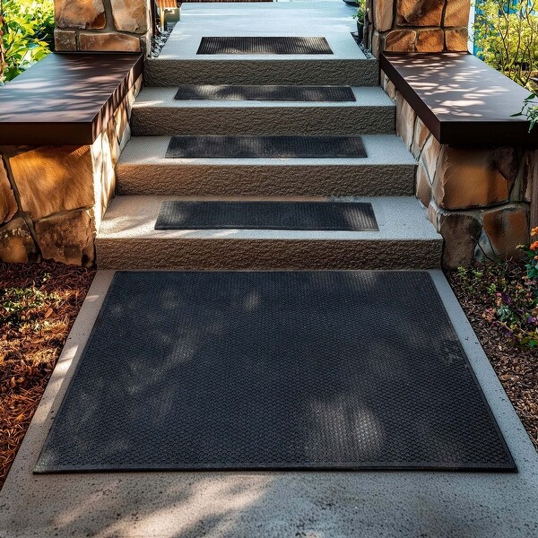 Mohawk Home Honey Comb Indoor/Outdoor Recycled Rubber Door Mat