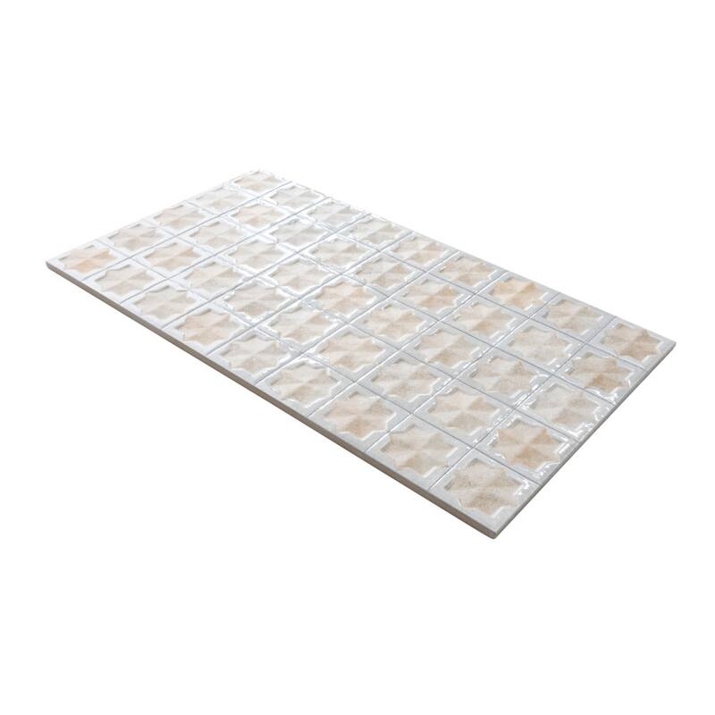 Apollo tile 12" x 22" Citadel Matte Glossy Ice White Beige Porcelain Tile (13.03 sq ft/case) - 7 Pack