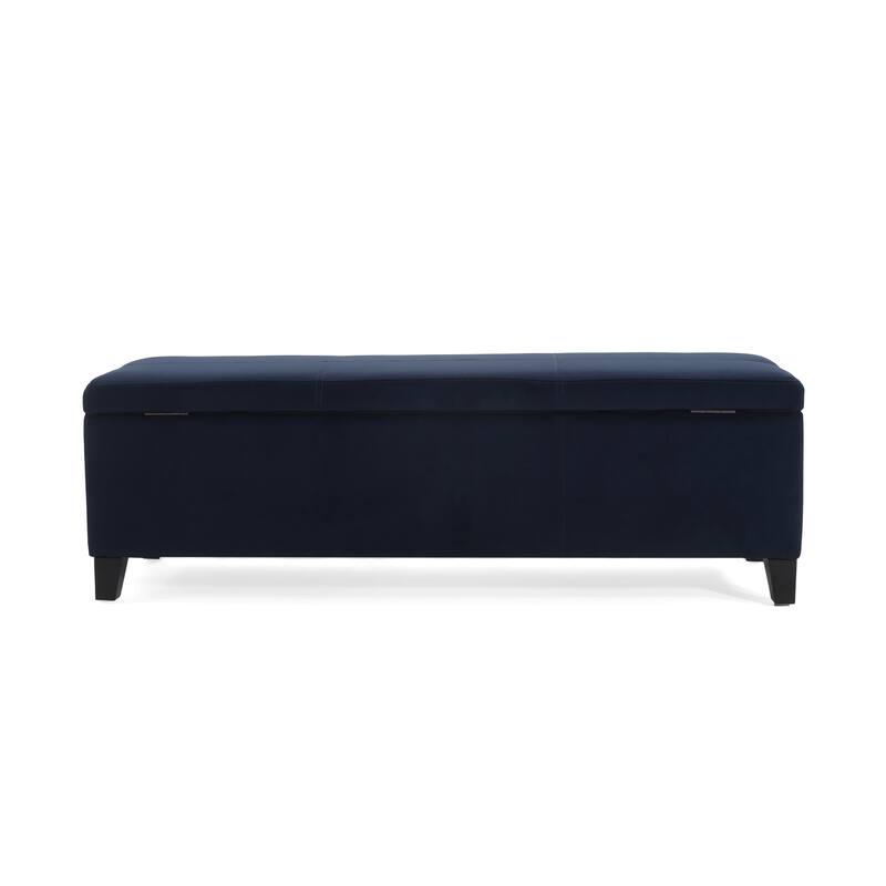 Premium Velvet Storage Ormans Bench Doubles as a Coffee Table in the Living Room