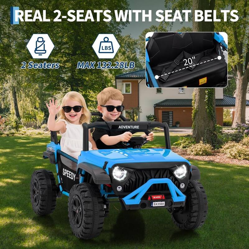 2 Seater Ride on Car for Kids Best Gifts, 24V Ride on Toy