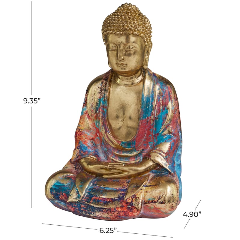 Multi Colored Resin Buddha Sculpture