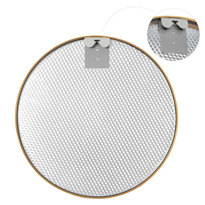 Classic Round Accent Bathroom Mirror Metal Frame Hanging Wall Mounted Circle Mirror for Wall Decor Vanity Entryway Living Room