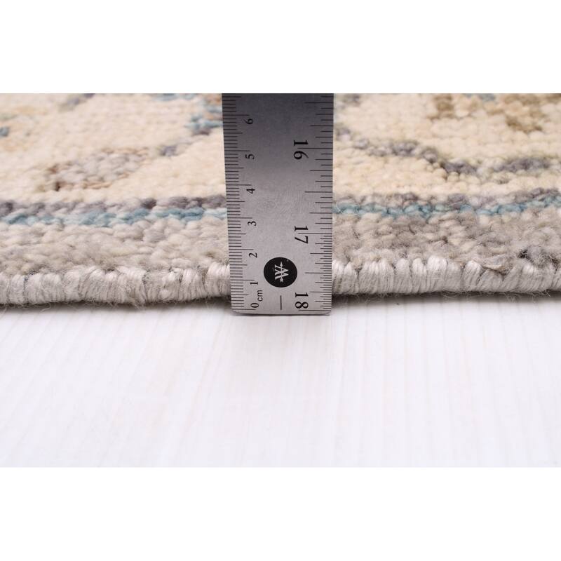 ECARPETGALLERY Hand-knotted Jules Serapi Light Grey Wool Rug - 7'9 x 10'5