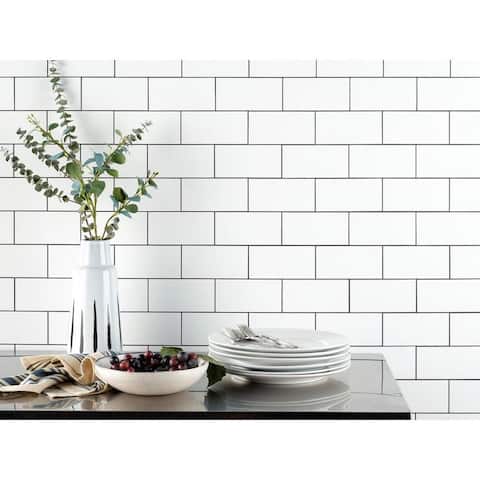 Wall Tiles White Interlocking Mosaic 15PCS/BX