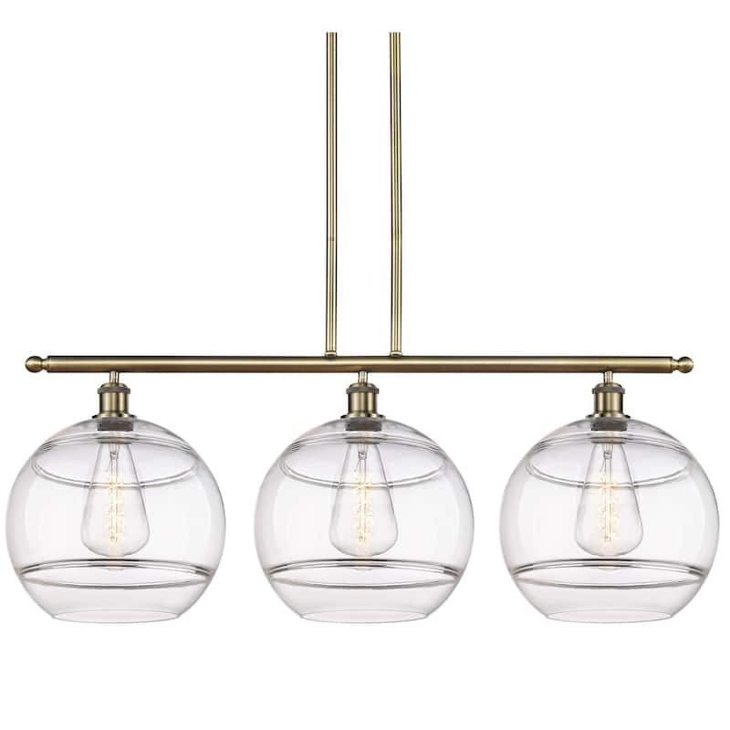 Innovations Lighting 516-3I-14-39 Rochester Pendant Rochester 3 Light - Antique Brass / Clear