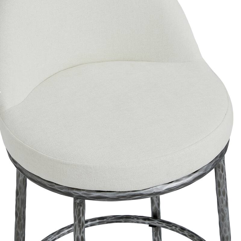Christopher Knight Home - Altea Modern Upholstered Bar Stool with Forged Metal Legs, Set of 2
