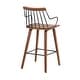 preview thumbnail 5 of 5, Micah 26" Walnut Wood and Black Metal Farmhouse Counter Stool with Arms