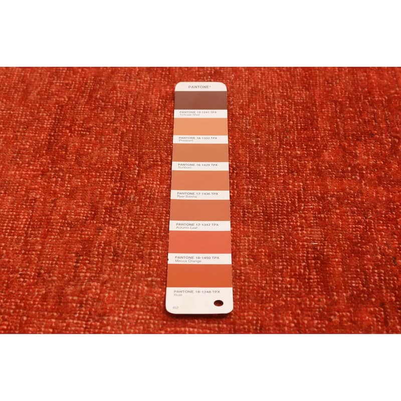 ECARPETGALLERY Hand-knotted Vibrance Dark Copper Wool Rug - 6'0 x 8'6