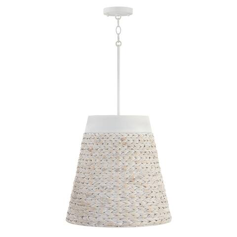 Tallulah 4-light Medium Pendant w/ Mango Wood & Water Hyacinth
