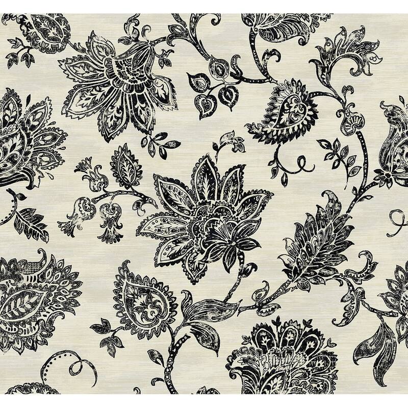 Seabrook Designs Branko Stamped Jacobean Unpasted Wallpaper