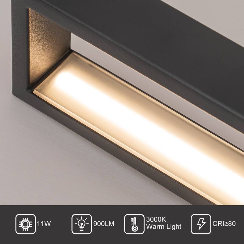 Large LED Outdoor Black Exterior Wall Lantern Sconce Light