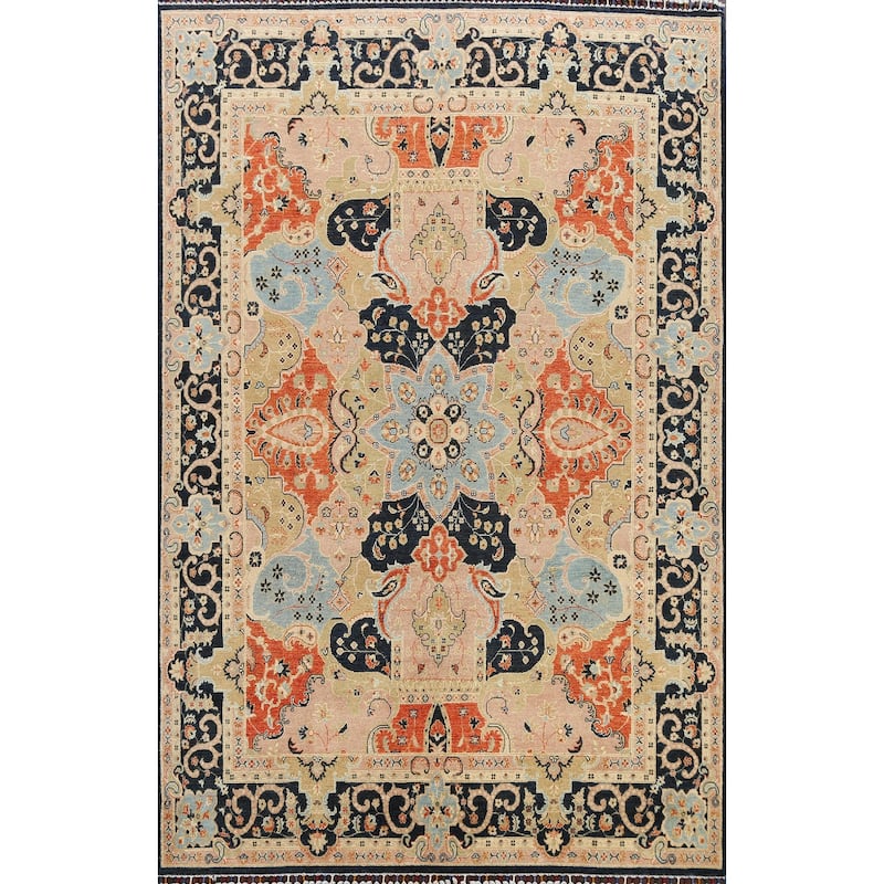 Eye-catching Floral Khotan Oriental Area Rug Wool Hand-knotted Carpet - 8'0" x 9'8"