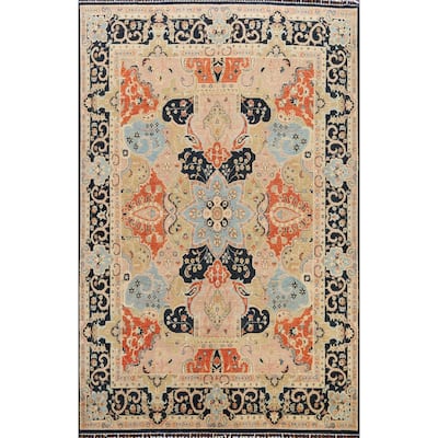 Eye-catching Floral Khotan Oriental Area Rug Wool Hand-knotted Carpet - 8'0" x 9'8"
