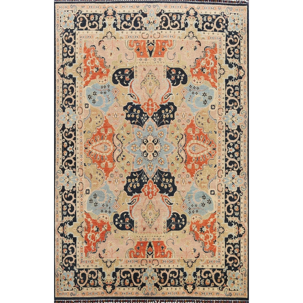 Eye-catching Floral Khotan Oriental Area Rug Wool Hand-knotted Carpet - 8'0" x 9'8"