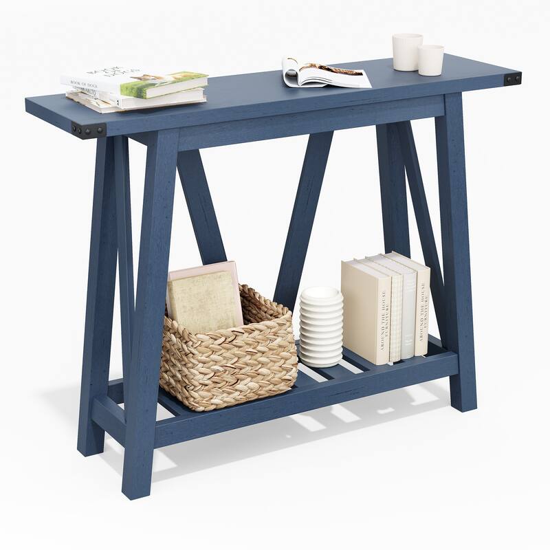Console Table with Storage Shelf Entry Table for Living Room Hallway - 41.34 in L * 11.42 in W * 31.5 in H