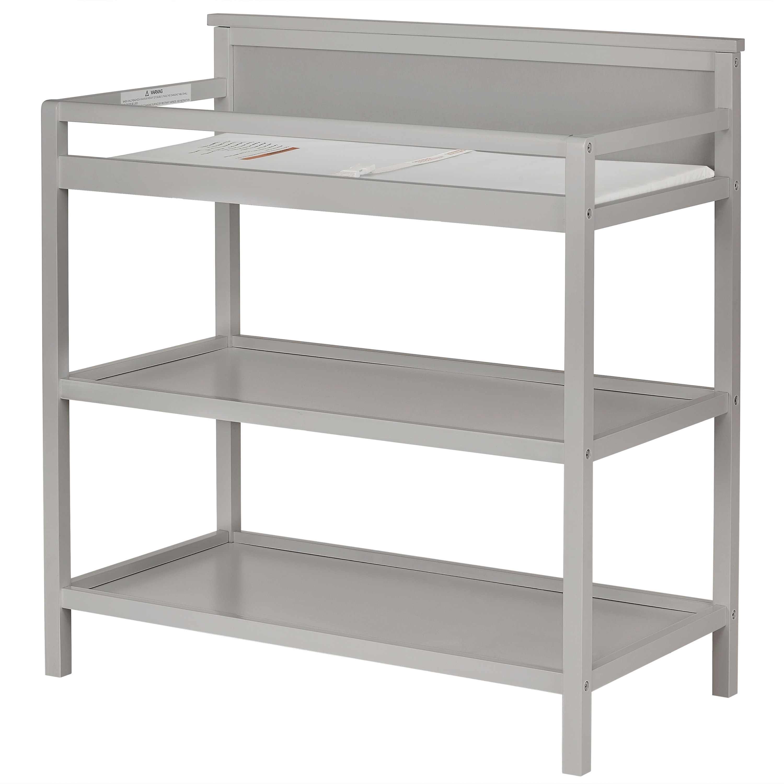 Diaper Corner Baby Changing Table with Hamper and Basket White