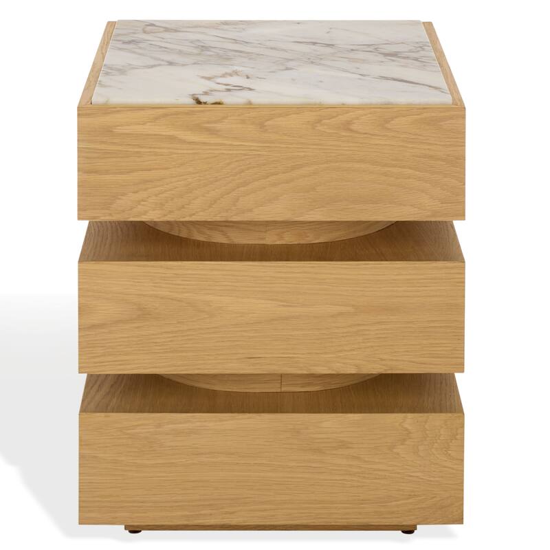 SAFAVIEH Couture Shayrina Marble Accent Table - 22"W x 18"D x 23"H