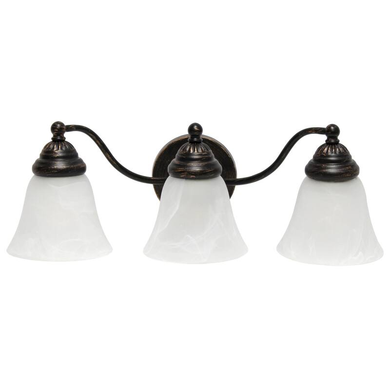3-Light Vanity Light - Uplight Downlight - Oil Rubbed Bronze - Bathroom, Hallway, Entryway - 7.5