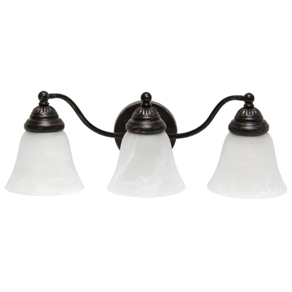3-Light Vanity Light - Uplight Downlight - Oil Rubbed Bronze - Bathroom, Hallway, Entryway - 7.5