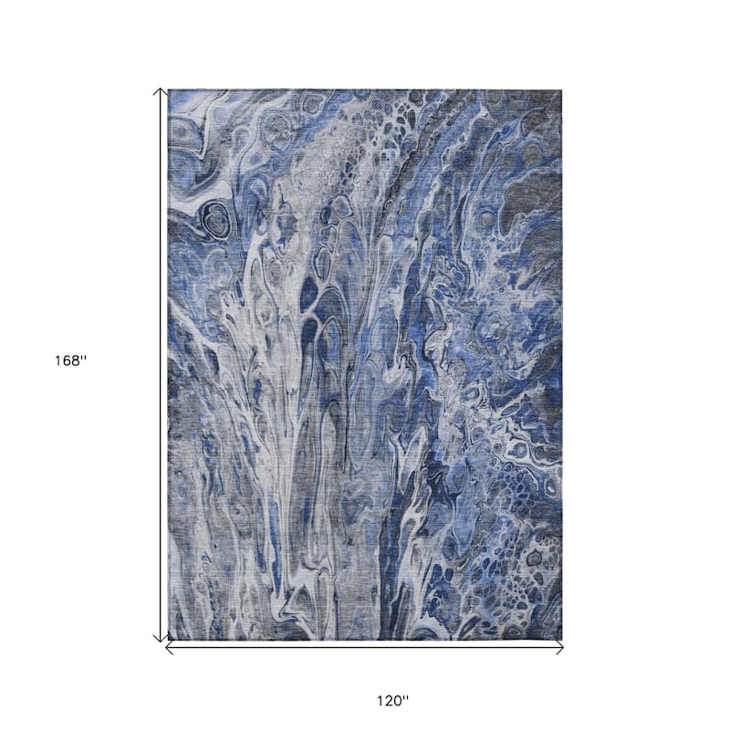 HomeRoots Abstract Contemporary Rectangle Outdoor Rug