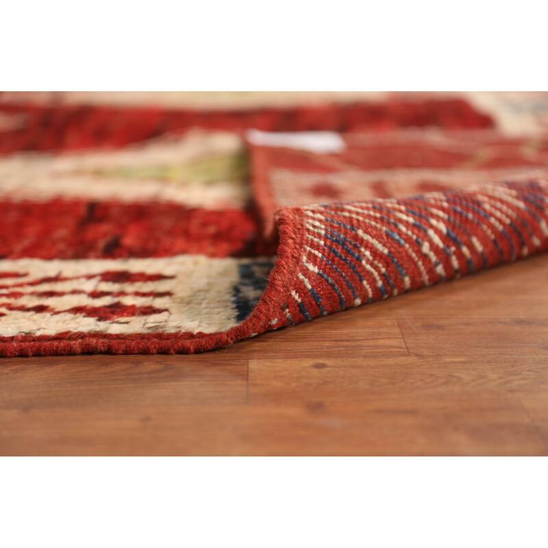 Red Moroccan Oriental Area Rug Handmade Wool Carpet - 6'9" x 9'10"
