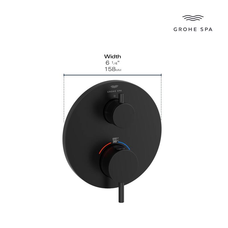 Grohe 24 361 Atrio New Two Function Thermostatic Valve Trim Only with