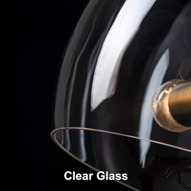 Starsky 1/3-Light Modern Clear Glass Dome Pendant Light