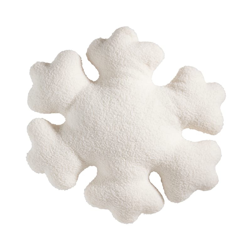 Frosted Elegance Snowflake Poly-Filled Throw Pillow - 18"x18" - Polyester - White