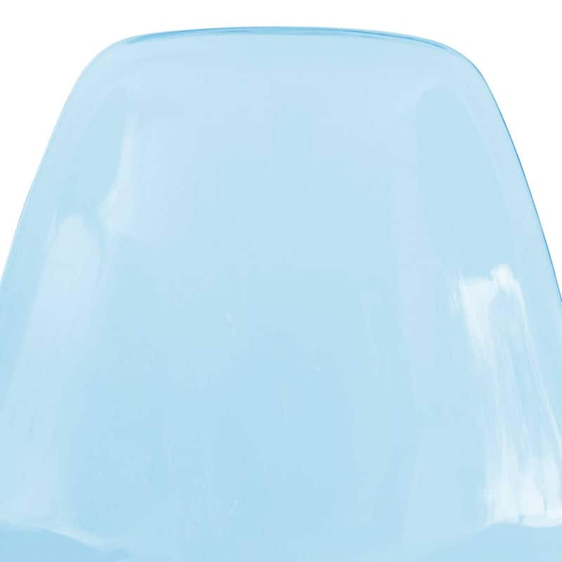 LeisureMod Cresco Molded 2-Tone Eiffel Side Chair - White Blue - 17"L x 18.4"W x 32"H