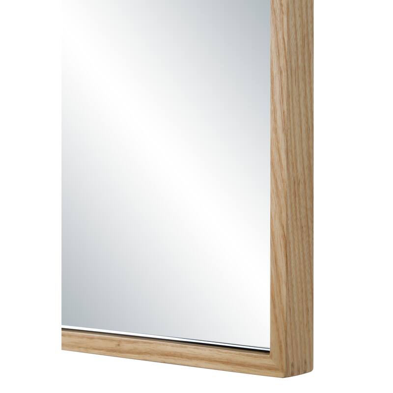 Renwil Greyson 36" H x 24" W Wall Mirror, Beige - Beige/Silver