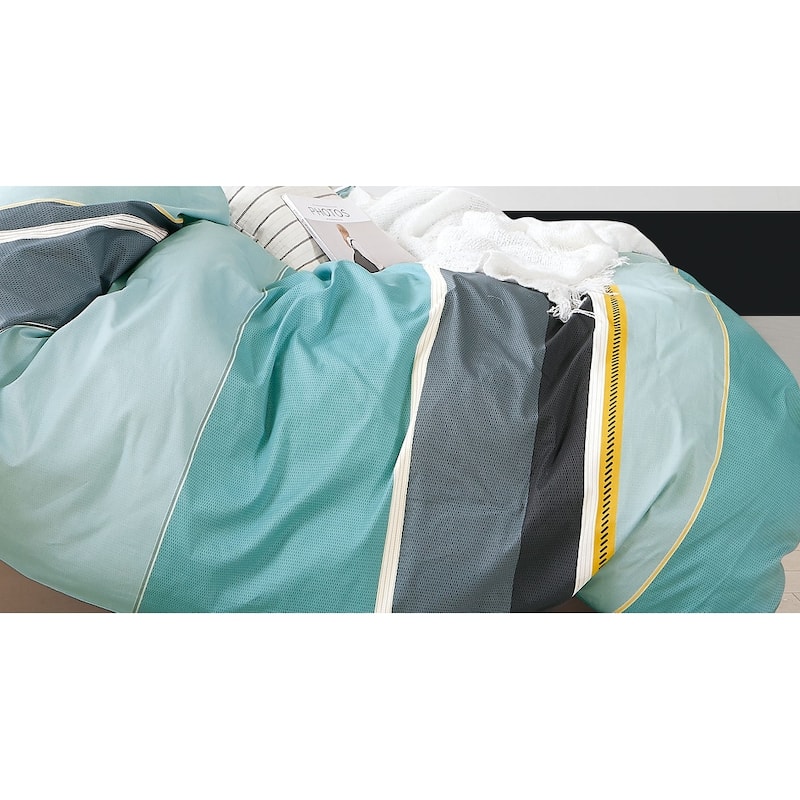 Gordon Blue Striped 100% Cotton Comforter Set