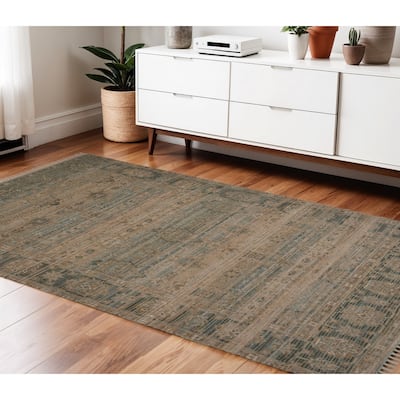 HomeRoots Oriental Transitional Rectangle Area Rug - 66.00 in. x 42.00 in. x 0.20 in.