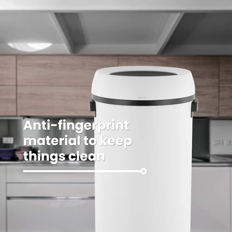happimess Chuck Kitchen/Office 17.2-Gallon Open-Top Trash Can, Chrome