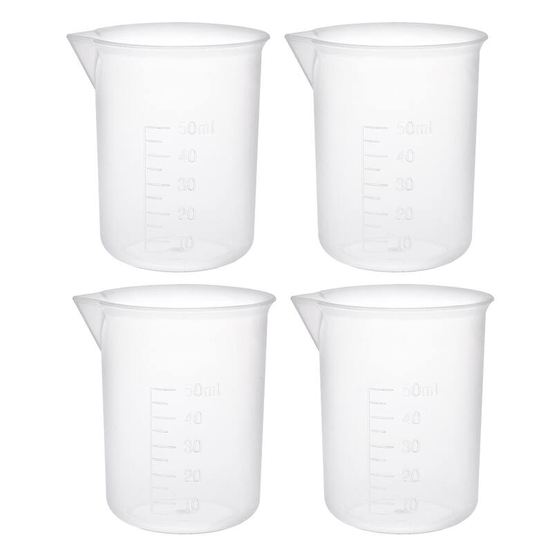 Transparent Measuring Cup Lab PP Graduated Beaker 50ml