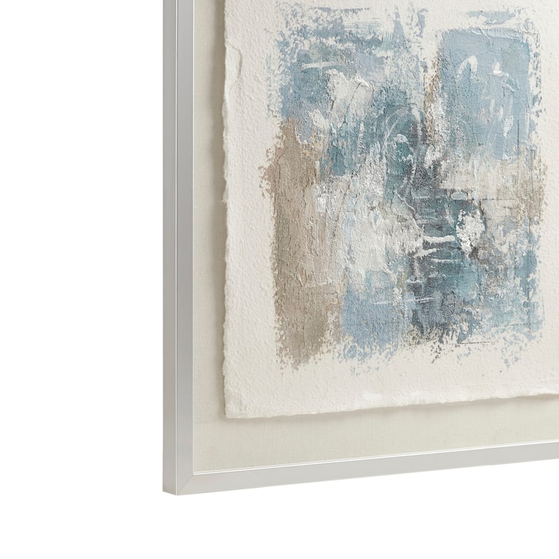 Madison Park Ashlar Hand Painted Abstract Framed Glass and Matted Wall Art