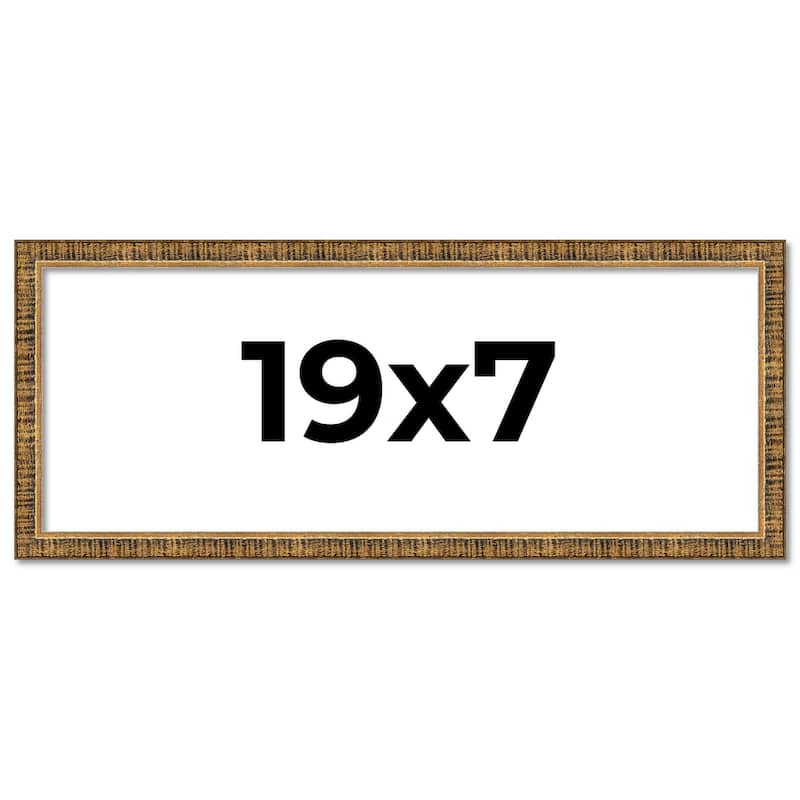 19x7 Frame Gold Kingsley Distressed Solid Wood Picture Frame Width