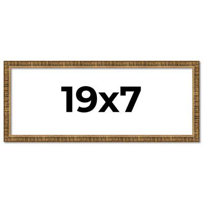19x7 Frame Gold Kingsley Distressed Solid Wood Picture Frame Width