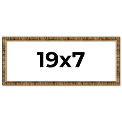 19x7 Frame Gold Solid Wood Picture Frame - Complete Modern Photo Frame