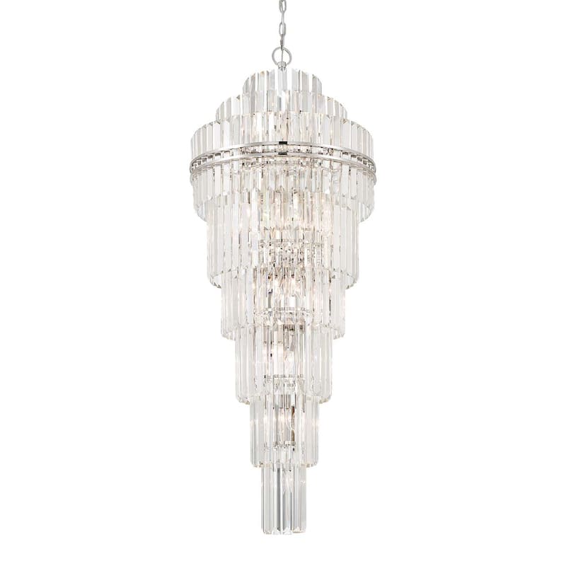 Crystorama Lighting Group HAY-1419 Hayes 31 Light 24" Wide Crystal - Polished Nickel