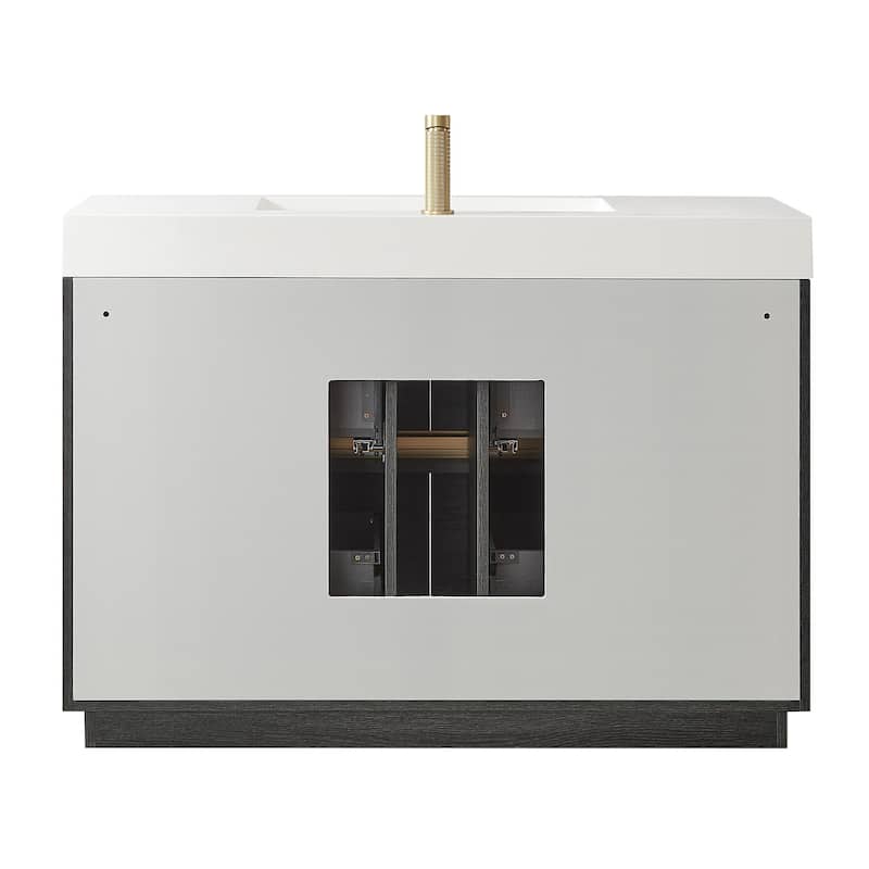 Huesca Bath Vanity with Composite Integral Sink Top and Mirror