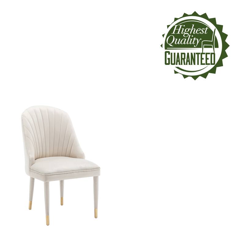 Porthos Home Wren Velvet Dining Chairs with Velvet Covered Rubberwood Legs, Set of 2