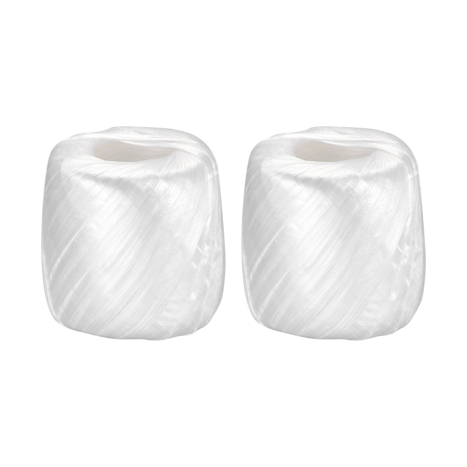 Unique Bargains Polyester Nylon Plastic Rope Twine Bundled for Packing ,100m White 2pcs