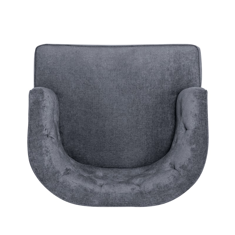 Clough Fabric or Faux Leather Tufted Accent Chair by Christopher Knight Home