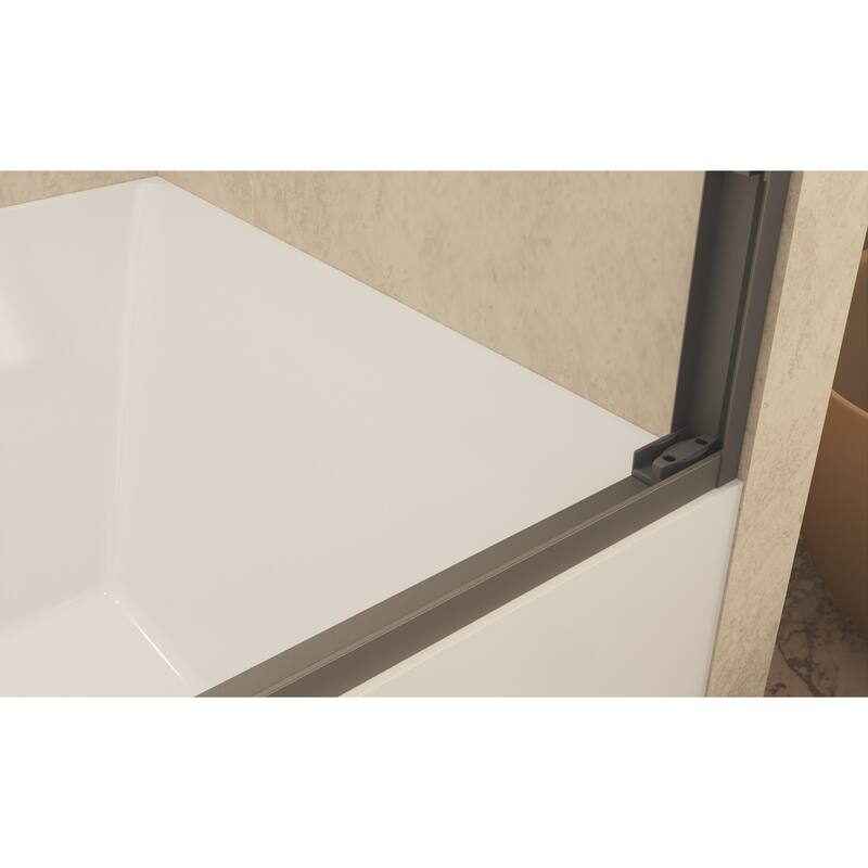 60" W × 60" H Framed Double Sliding Shower Door with Stainless Steel Handle