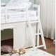 preview thumbnail 6 of 13, COSTARS Kids Loft Bed with Slide and Ladder, Solid Wood Twin Loft Bed with Tent and Guardrails