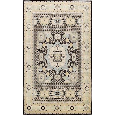Stunning Geometric Khotan Oriental Area Rug Wool Handmade Carpet - 8'9" x 11'8"