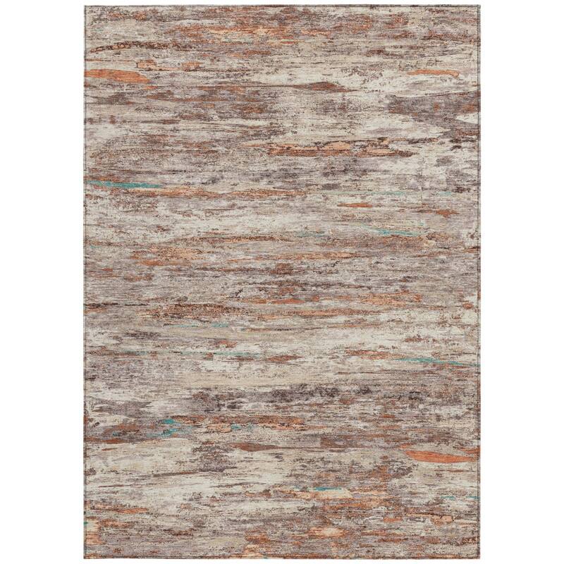 HomeRoots Abstract Transitional Rectangle Outdoor Rug