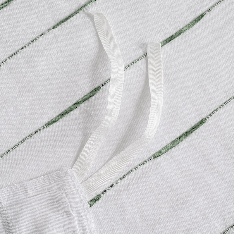 WHOLINENS Washed Cotton Yarn Dyed Stripe Duvet Cover Set 3Pcs